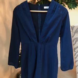 TOBI - navy short going out romper - size small